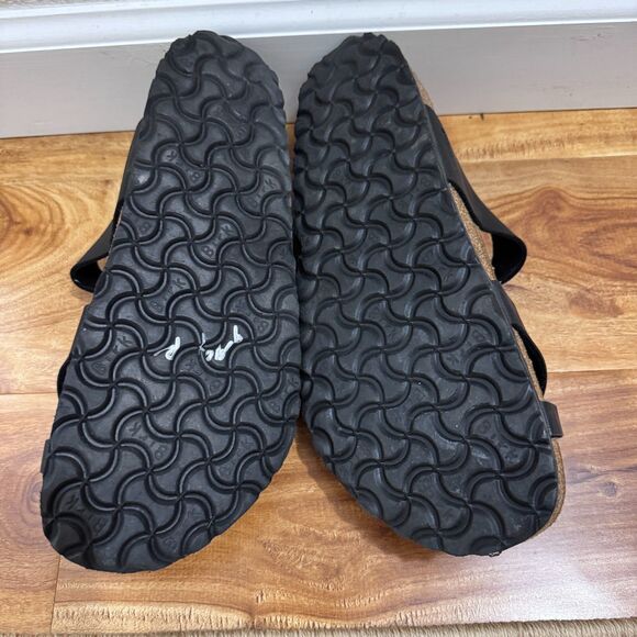 Birkenstock Unisex Mayari Regular Fit Birko Flor Black US Men Size7 Women Size 9 - Picture 13 of 15